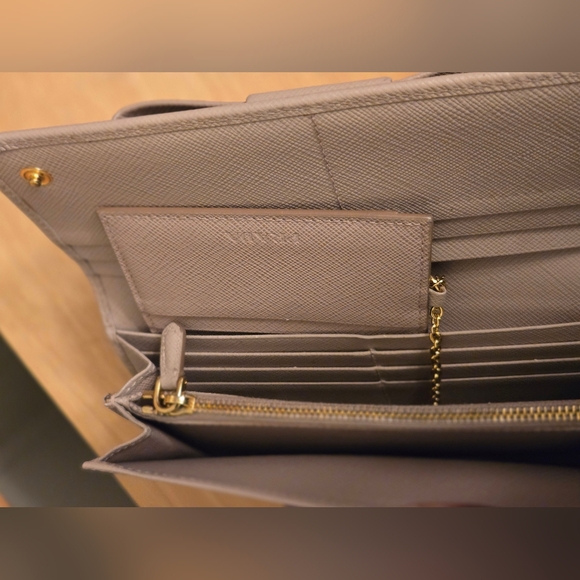 Authentic Neutrals Saffiano Cuir Leather Continental Wallet. - Picture 10 of 16